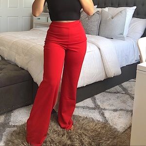 Red Flared out pants